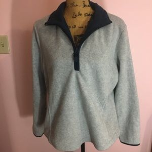 grey sweatshirt with blue collar SALE